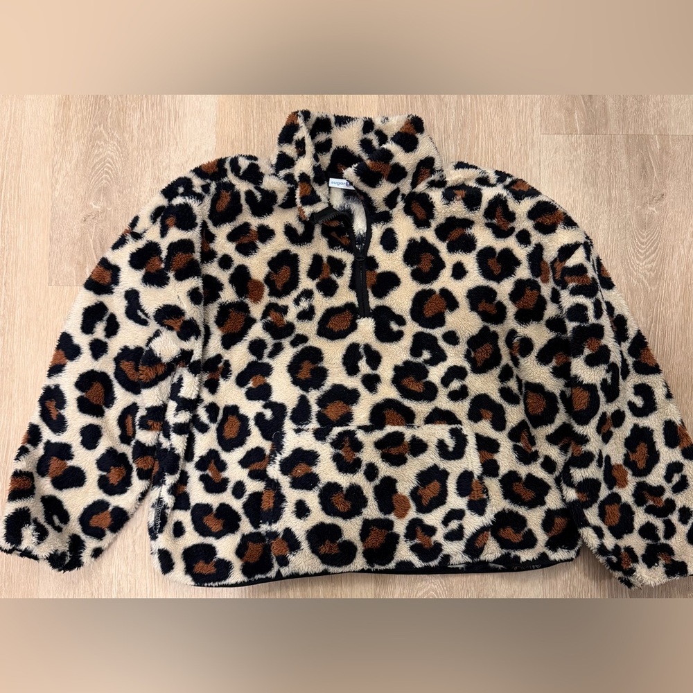 Sugar Jade Kids' Leopard Pattern Fleece Jacket